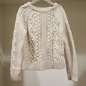 Gap Kids Fisherman Cable Crewneck Sweater